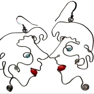 Handmade Face Earrings Artist